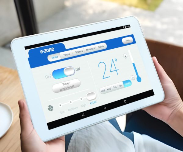 Ezone tablet controls fully ducted air conditioning